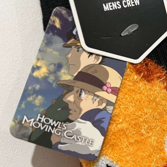 Studio Ghibli Howl's Moving Castle Calcifer Crew Socks - Picture 4 of 5